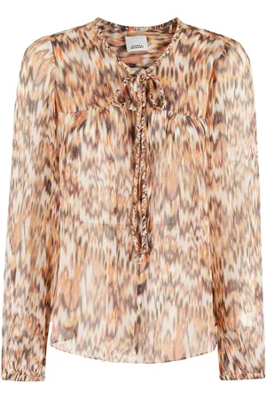 Isabel Marant Oversized Silk Voile Blouse With Braided Tie Detai - Größe 34