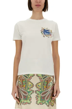Etro Classic White T-Shirt With Logo Design - Größe L