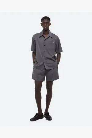 Helmut Lang Graue Kurzarmbluse - Größe L