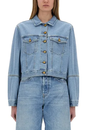 ALYSI Cropped Denim Jacket - Größe S