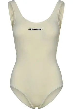 Jil Sander One-Piece Swimsuit With Logo And Scoop Neckline - Größe L