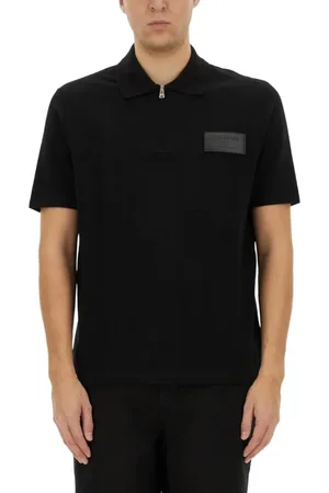 Balmain Black Polo Shirt With Zippered Collar - Größe M