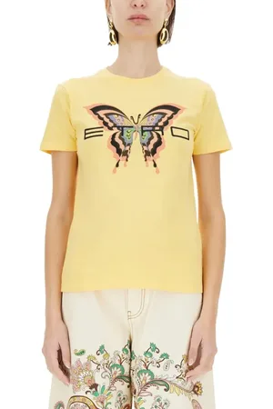 Etro Fitted T-Shirt With Butterfly Logo Design - Größe L