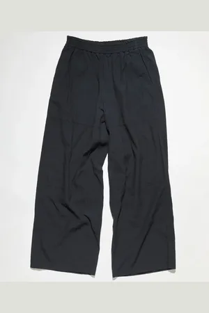 Hope Nachtblaue, oversized Leinenhose - Größe 34/42