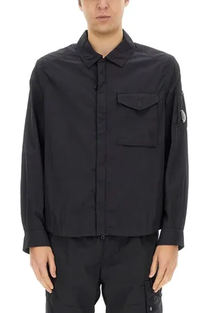 C.P. Company Black Shirt Jacket With Relaxed Fit - Größe L