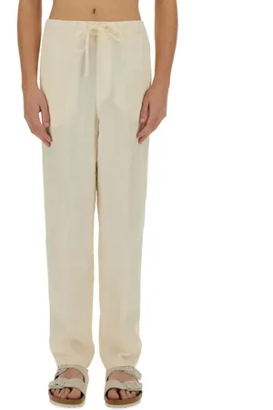 120% Lino Relaxed Fit Linen Drawstring Pants - Größe 50