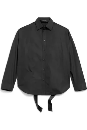 Balenciaga Black Oversized Shirt With Lace-Up Back Detail - Größe 38