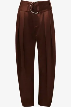 J.W.Anderson JW ANDERSON Braune Satinhose mit gefittetem Bein - Größe 38
