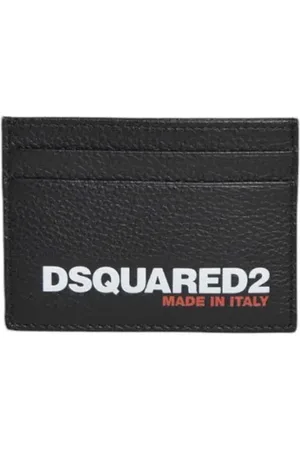 Dsquared2 Portemonnaies - Black Leather Bob Cardholder - Gr. unisize - in - für Damen