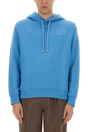 Etro Relaxed-Fit Blue Hoodie With Adjustable Drawstring - Größe L