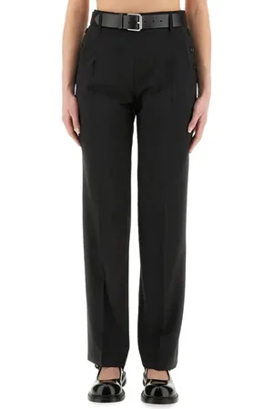 Moschino Tailored Black Virgin Wool Straight-Fit Pants - Größe 38