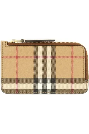Burberry Portemonnaie - Check Wallet With Elegant Leather Accents - Gr. unisize - in - für Damen