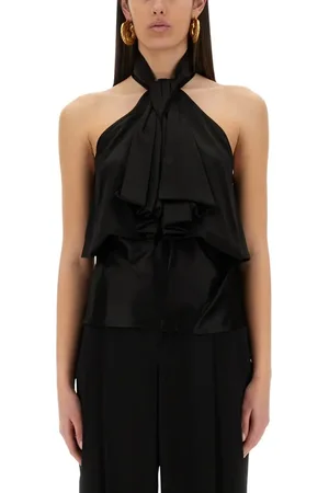 Nina Ricci Flowing Black Top With Bow Detail - Größe 38