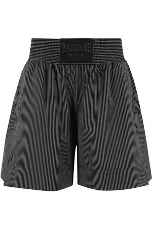 Paco rabanne Striped Wool Shorts With Logo Detail - Größe 34