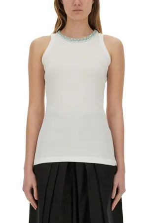 Fabiana Filippi Fitted White Jersey Tank Top - Größe 40