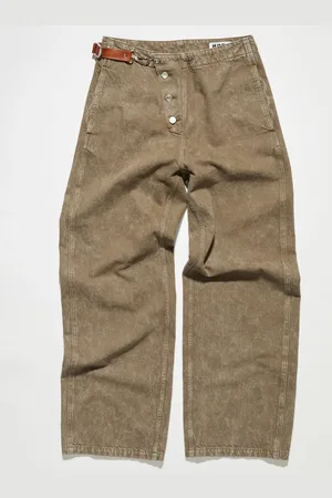 Hope Sandfarbene Denim mit Lederverschluss - Größe 34/42