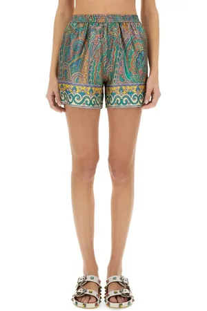 Etro Paisley Silk Shorts With Intricate Hem Detailing - Größe L