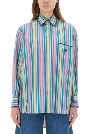 Etro Jacquard Striped Pattern Cotton Shirt - Größe 40