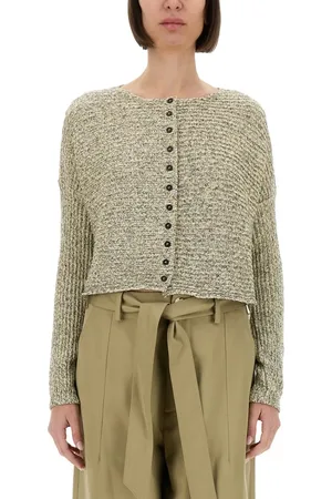 ALYSI Textured Knit Cropped Cardigan - Größe M