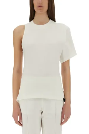 Courrèges One-Shoulder T-Shirt In Soft Cotton - Größe L