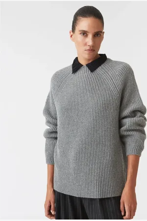 Hope STOCKHOLM Wollpullover mit Rippen, - Größe 36
