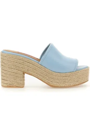 Moschino Sandalen - Denim-Inspired Slide Sandals With Espadrille-Style - Gr. 40 (EU) - in - für Damen