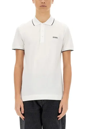 Ermenegildo Zegna Fitted White Polo With Classic Collar - Größe 48