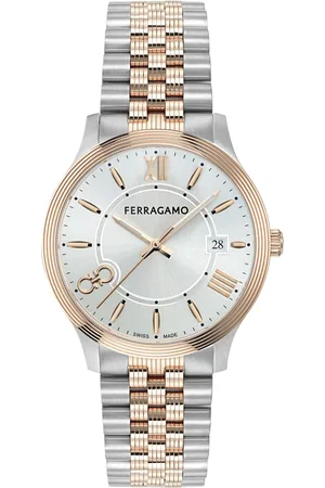 Salvatore Ferragamo Uhren - Analoge Quarzuhr Tb-Ferragamo Duo 40Mm-Fw - Gr. unisize - in Silber - für Damen