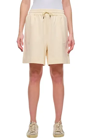 Moncler Relaxed Fit Cream Knitted Shorts With Elasticated - Größe S