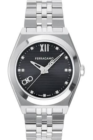 Salvatore Ferragamo Uhren - Analoge Quarzuhr Ki-Vega - Gr. unisize - in Silber - für Damen