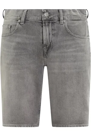 7 for all Mankind Heren Regular Shorts Spin Grijs - Größe 28