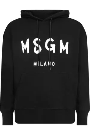 Msgm Logo Print Hood Sweatshirt - Größe L