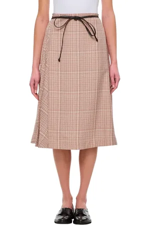 Bottega Veneta Midi Check Skirt - Größe 42