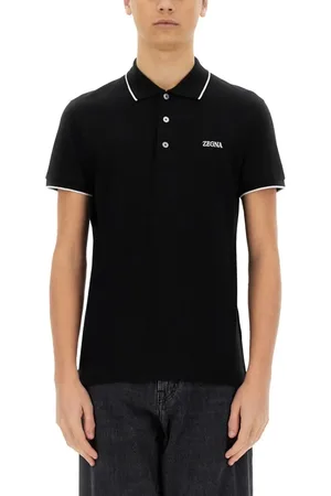 Ermenegildo Zegna Cotton Blend Polo Shirt With Refined Trim - Größe 48