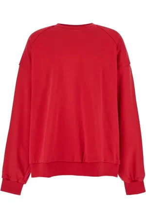 JUUN.J Red Oversized Sweatshirt With Graphic Print In Cot - Größe S