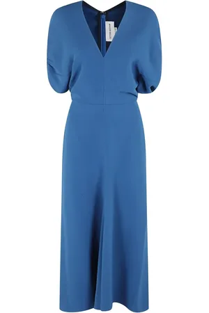 Victoria Beckham Blouson Detail Midi Dress - Größe 12