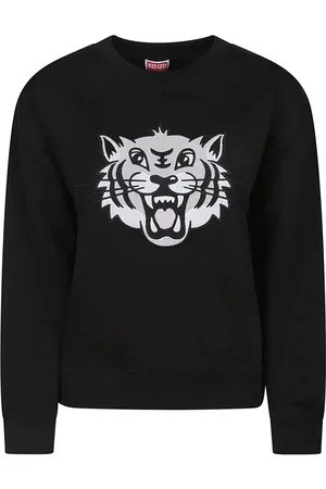 Kenzo Happy Tiger Emboridered Classic Sweatshirt Black - Größe S