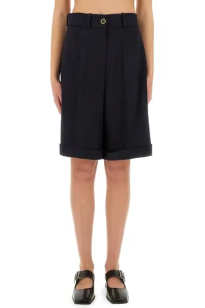 Patou Tailored Black Wool Bermuda Shorts - Größe 36