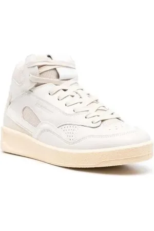 Jil Sander Low-Top Sneaker - Beige High-Top Sneakers With Leather Inserts And E - Gr. 36 (EU) - in - für Damen