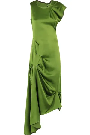 Victoria Beckham Draped Pleat Detail Midi Dress - Größe 6