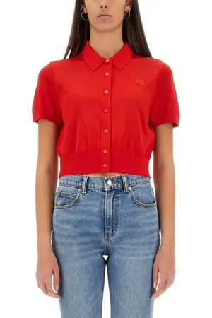 Alexander Wang Cropped Polo Cardigan - Größe M