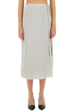 THEORY Flowing Silk Midi Skirt - Größe 2