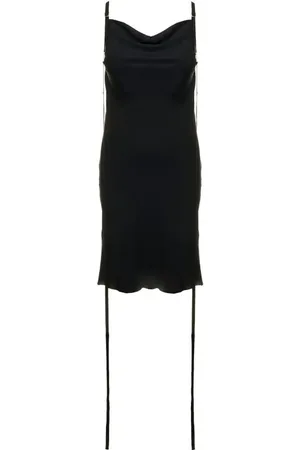 ANN DEMEULEMEESTER Black Viscose Dress - Größe 42