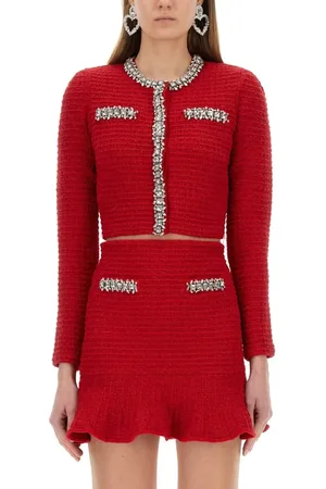 Self-Portrait Textured Knit Cardigan - Größe M