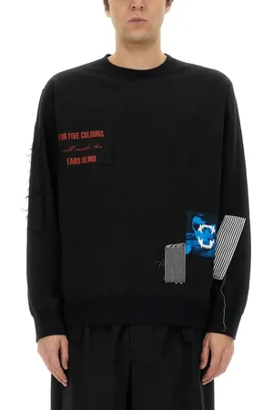 UNDERCOVER Relaxed-Fit Black Sweatshirt With Artistic Patches - Größe 4