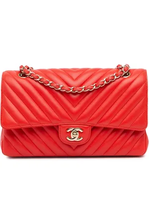 CHANEL Hobo Bags - 2016-2017 Medium Classic Chevron Lambskin Double F - Gr. unisize - in - für Damen