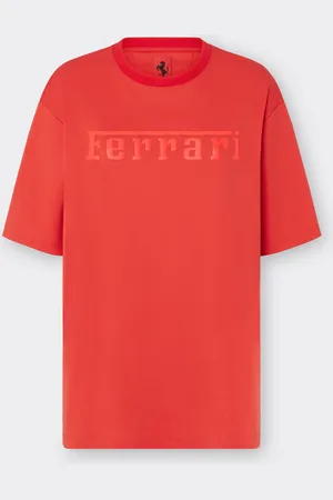 FERRARI T-Shirt aus Baumwolle mit -Maxilogo