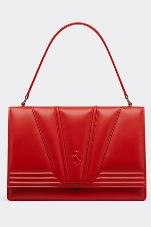 FERRARI Top Handle- GT Bag aus Leder mit 3D-Mustern