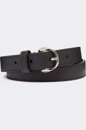 FERRARI Schmaler Gürtel aus Leder mit „Cavallino Rampante“-Emblem