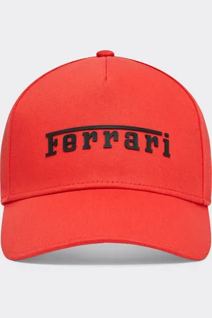 FERRARI Baseballkappe mit Logo mit Gummi-Coating
